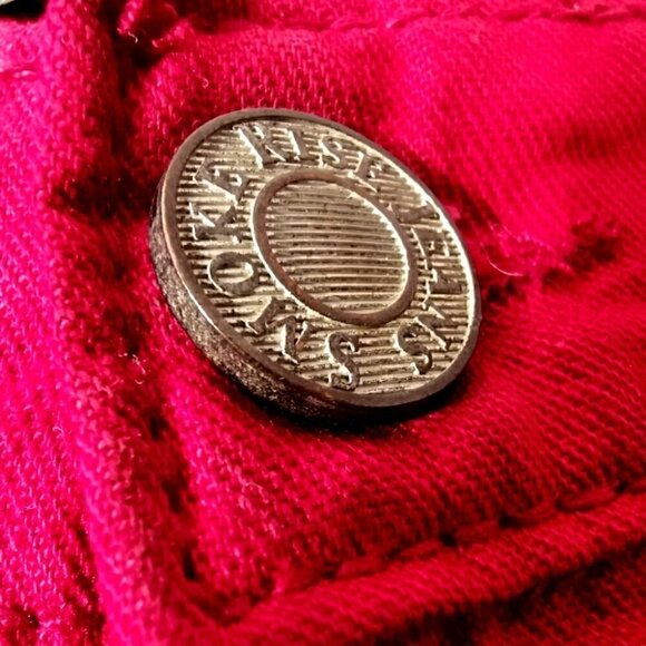 Smoke Rise Men's 34 x 34 Red Distressed Denim Pant - Picture 7 of 16